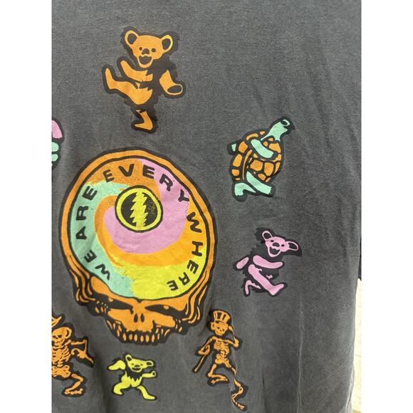 Grateful Dead Oversized Large Men Shirt Dancing Bears Turtles Skeleton Dopamine - Picture 3 of 5